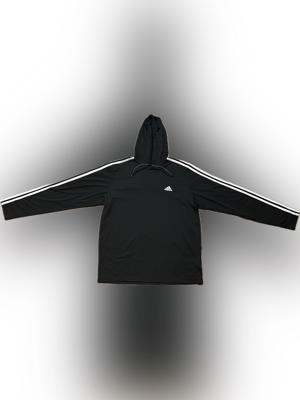 Adidas Men’s Aeroready Large Pullover - 3 Stripes - Black & White